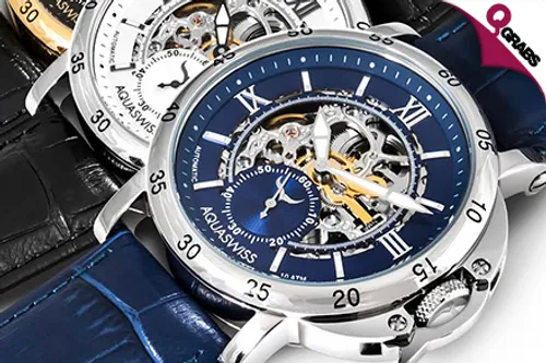 For QR649 Dazzle with Men’s Aquaswiss Lex Automatic Watches: Choose from 6 Eye-Catching Options! (QR3276 Value)